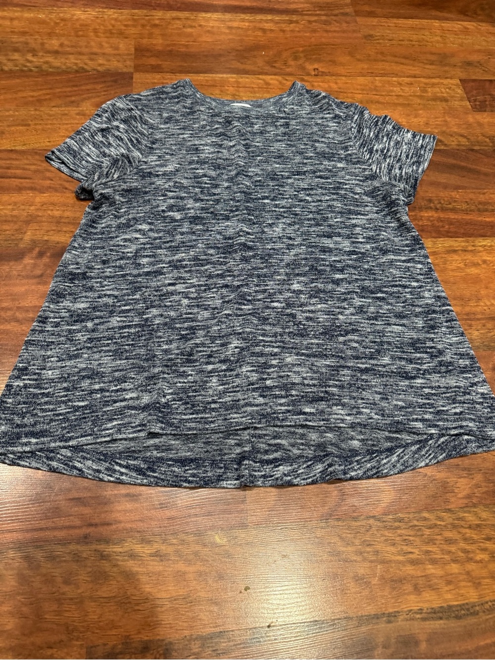 Old Navy - Women’s Short Sleeve Heathered Navy Blue Top